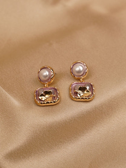 Blush Dove Pearl Drop Earrings