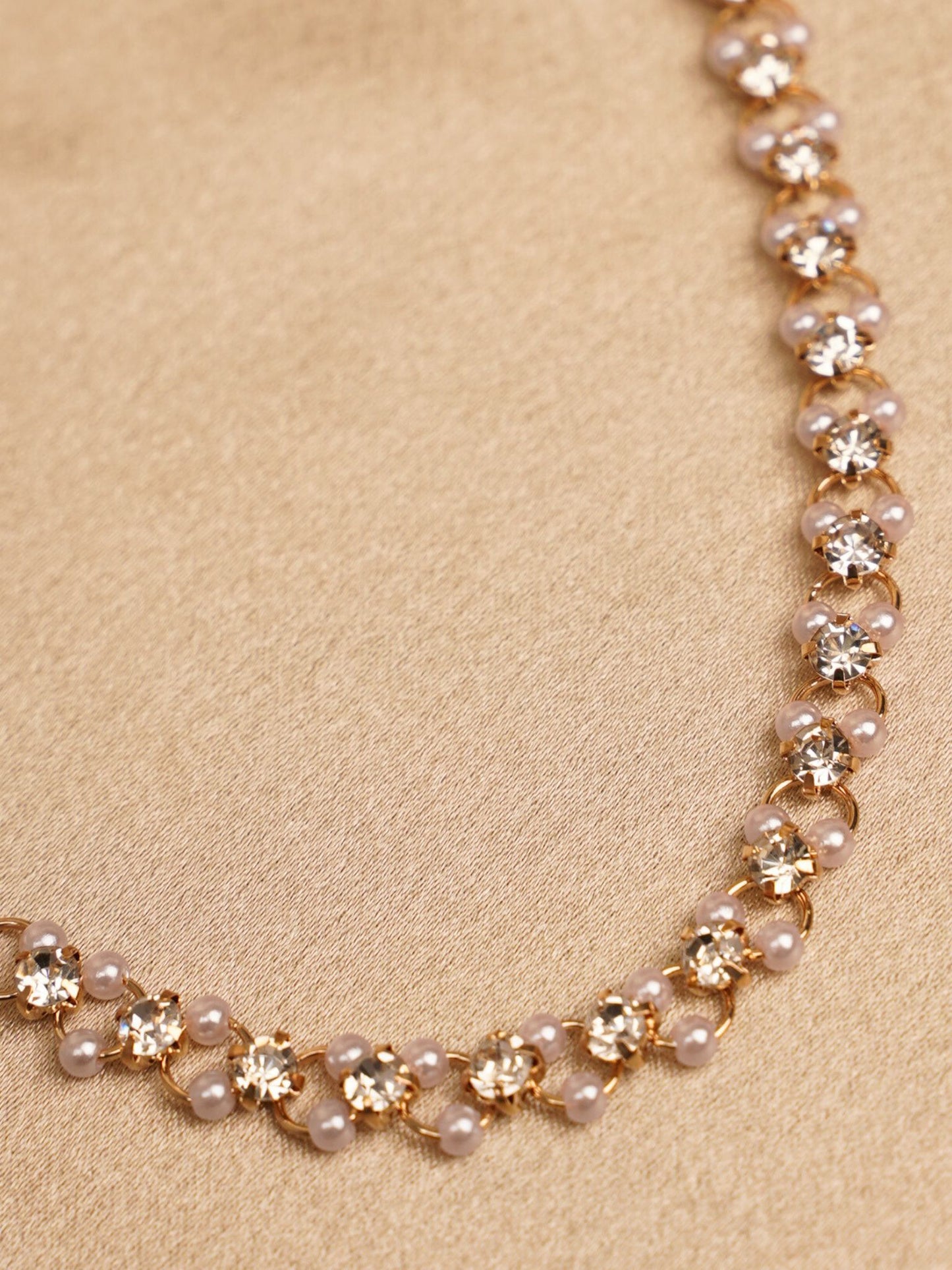 Blush Sparkle Pearl Necklace