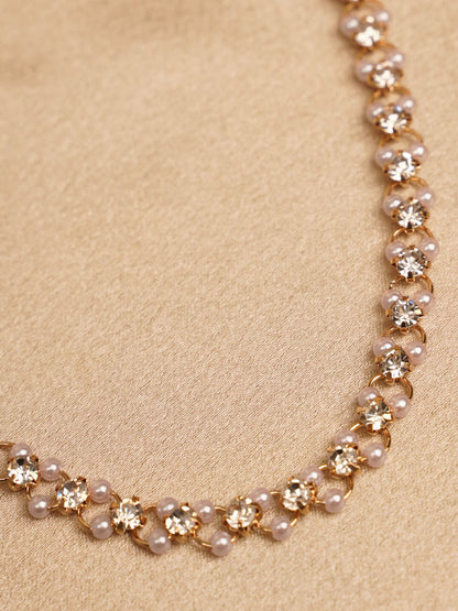 Blush Sparkle Pearl Necklace