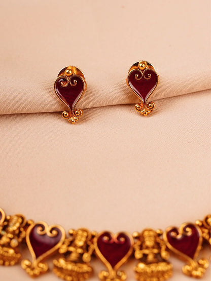 Lakshmi Motif Temple Necklace Set