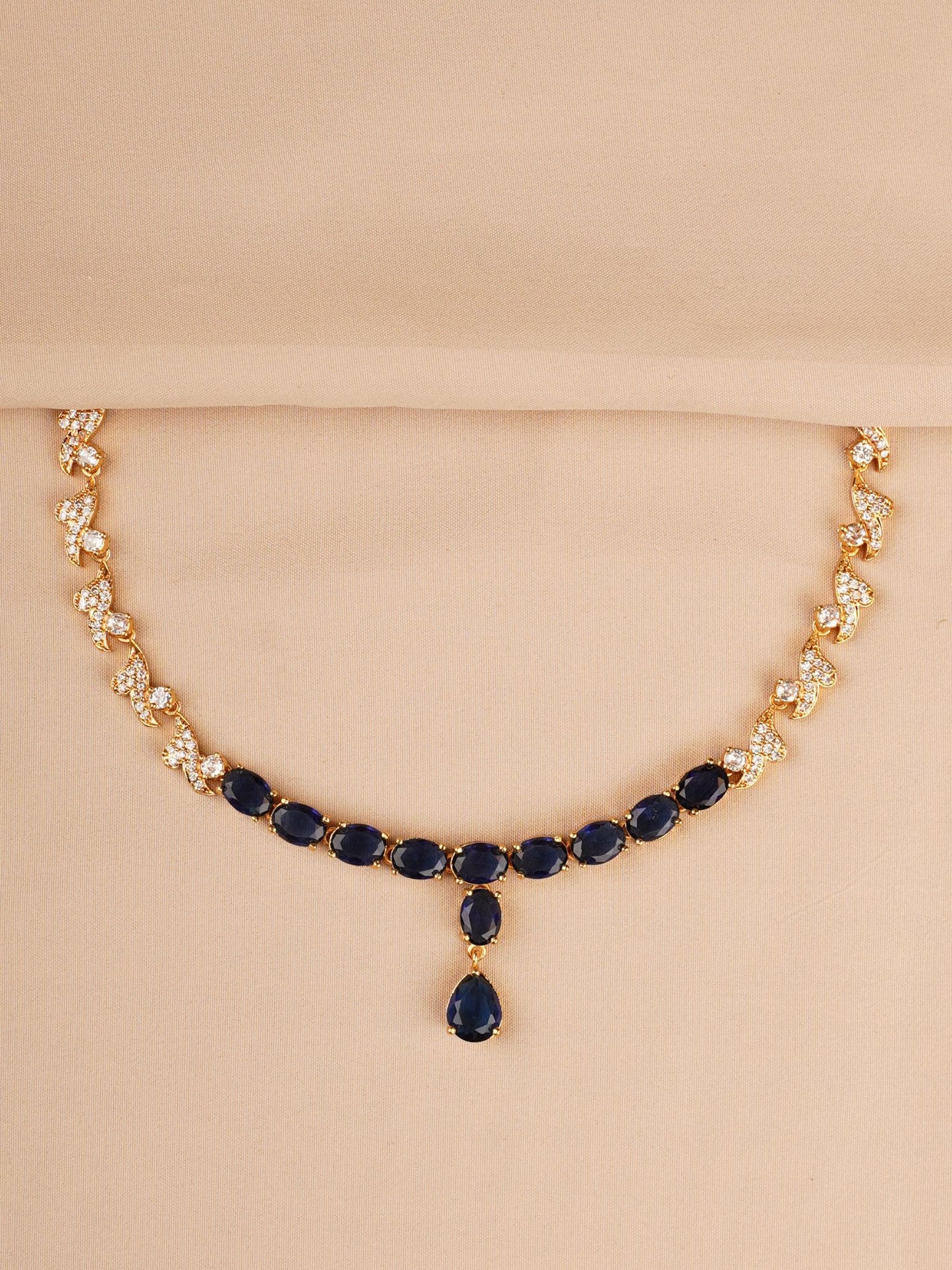 Sapphire Blue Crystal Necklace