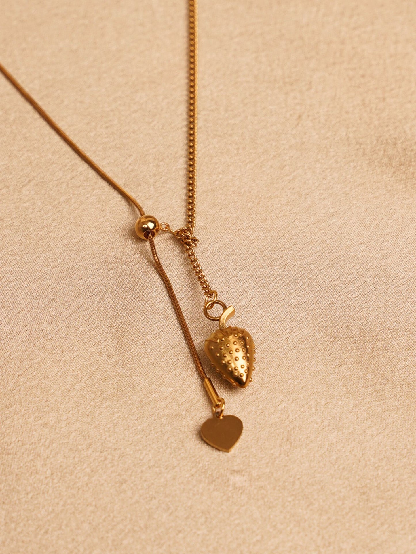 Golden Berry Drop Necklace