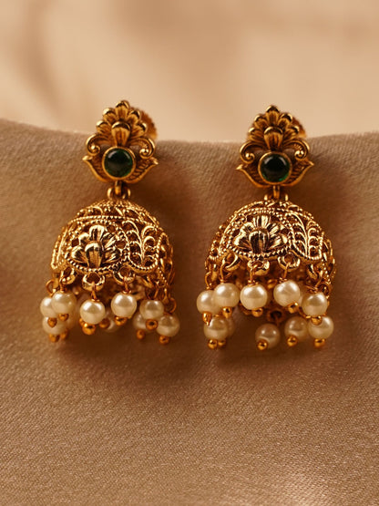 Emerald Temple Jhumka