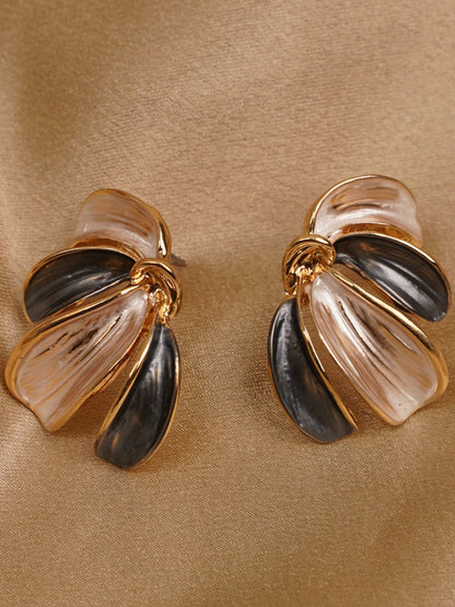 Midnight Petal Statement Earrings