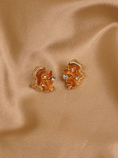 Amber Royale Floral Statement Earrings