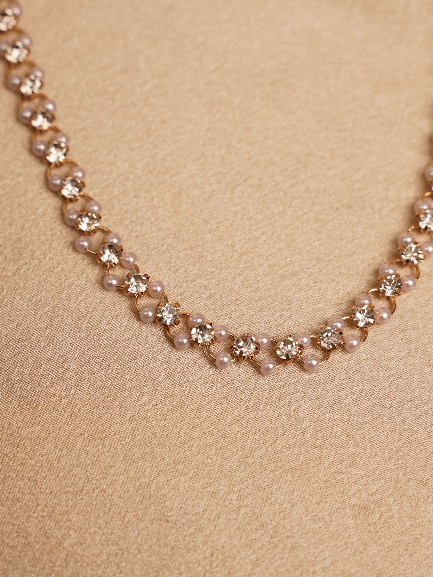 Blush Sparkle Pearl Necklace