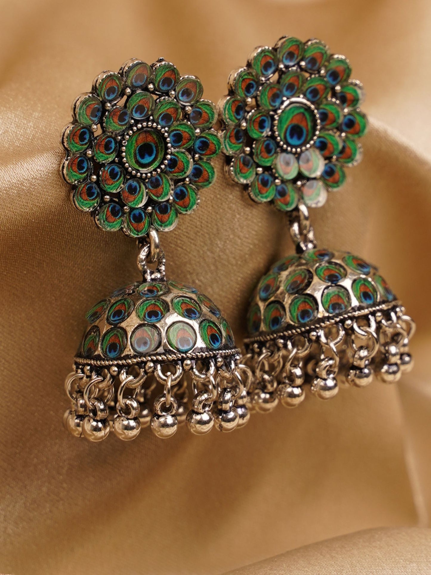 Mayura Peacock Jhumka Earrings