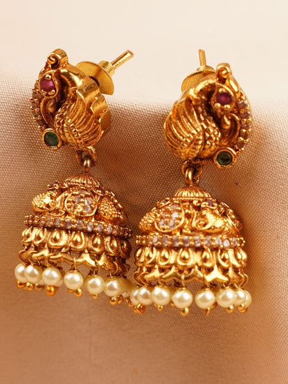 Temple Jhumka Earrings