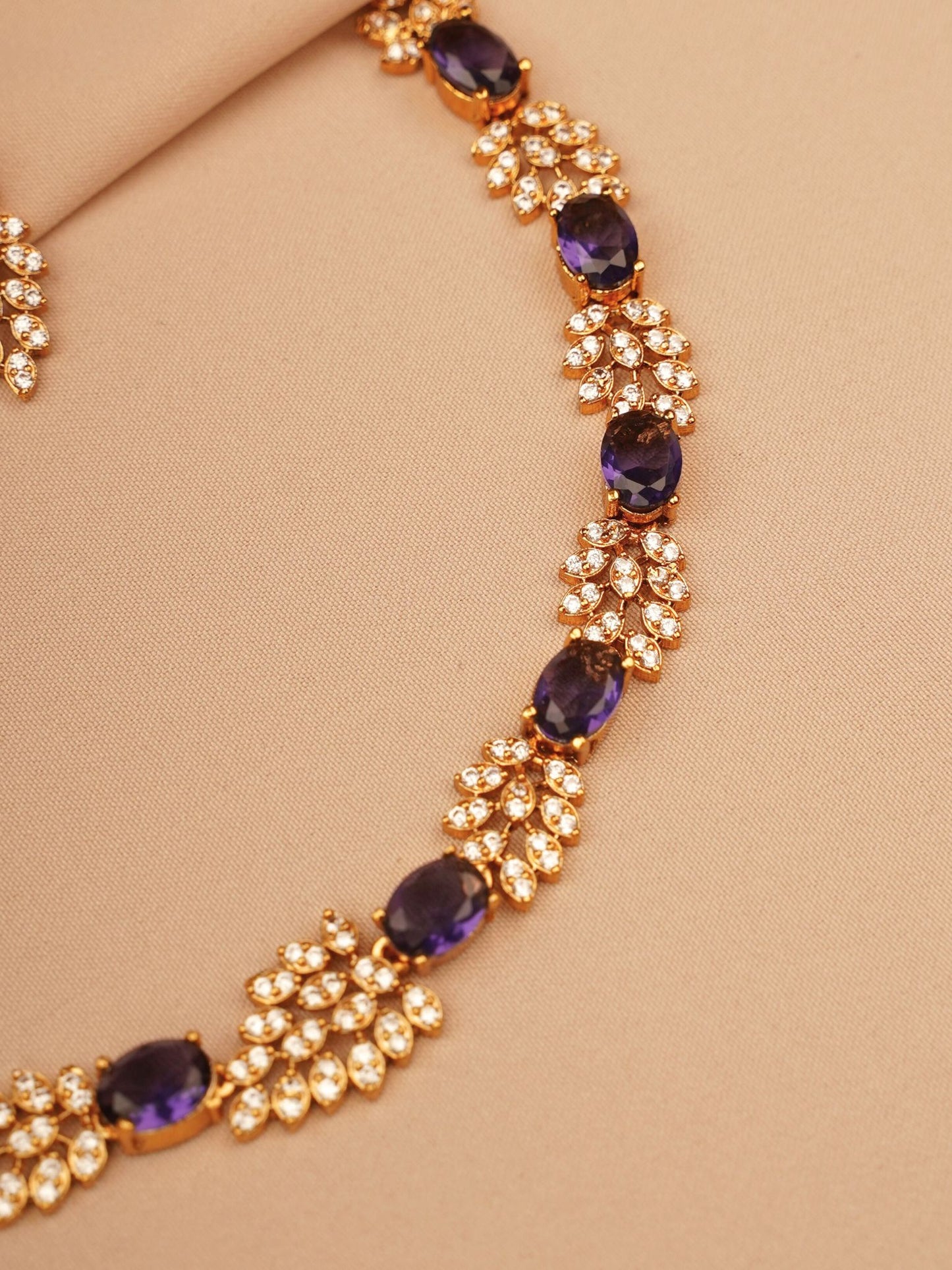 Midnight Crystal Cluster Necklace & Earrings Set