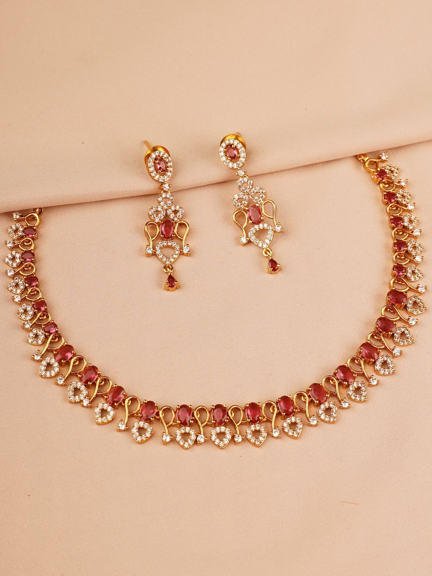 Ruhani Ruby Necklace Set