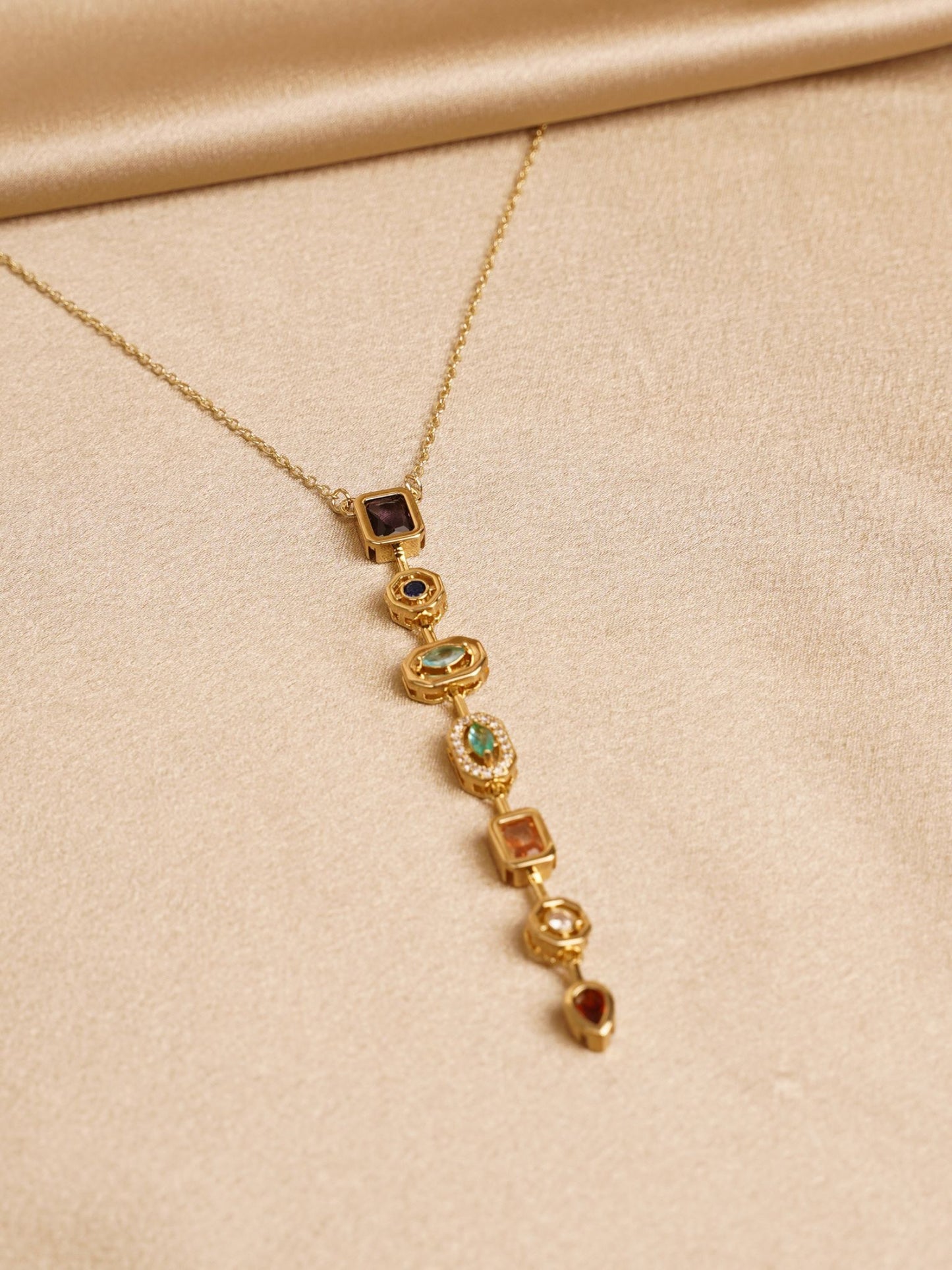 Regal Cascade Multi-Stone Necklace