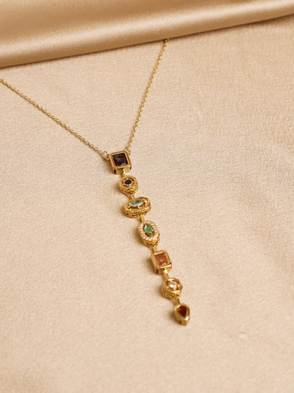Regal Cascade Multi-Stone Necklace