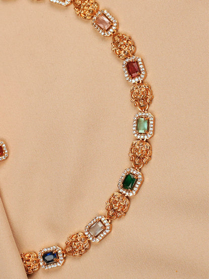 Multicolor Stone Necklace Set