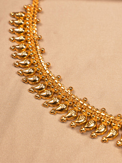 Antique Gold Paisley Choker Necklace