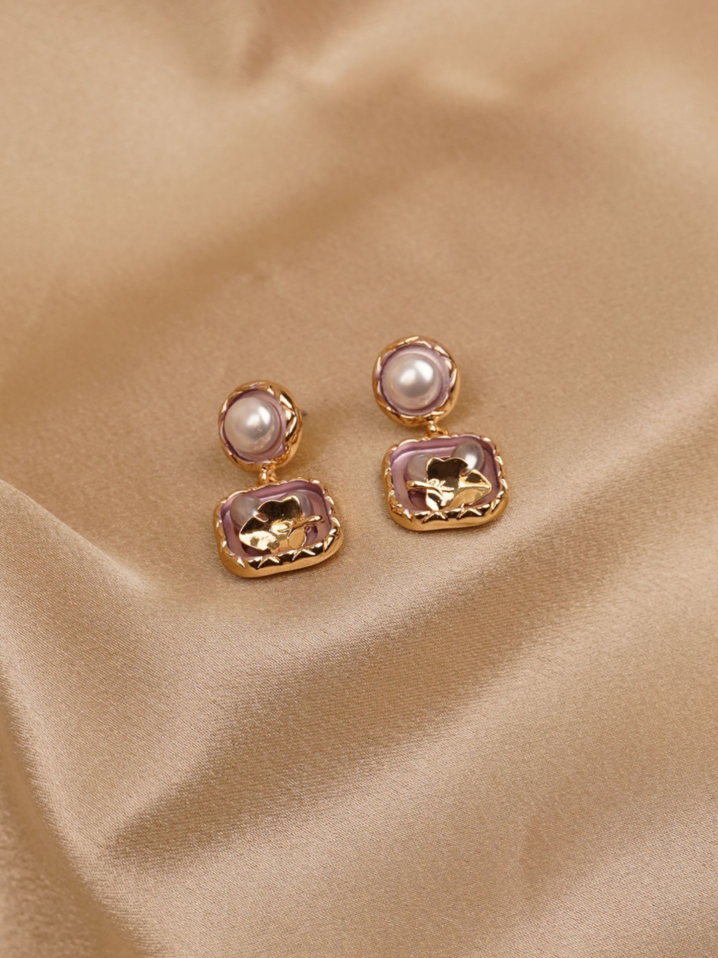Blush Dove Pearl Drop Earrings