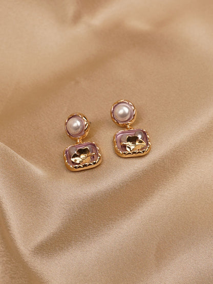 Blush Dove Pearl Drop Earrings