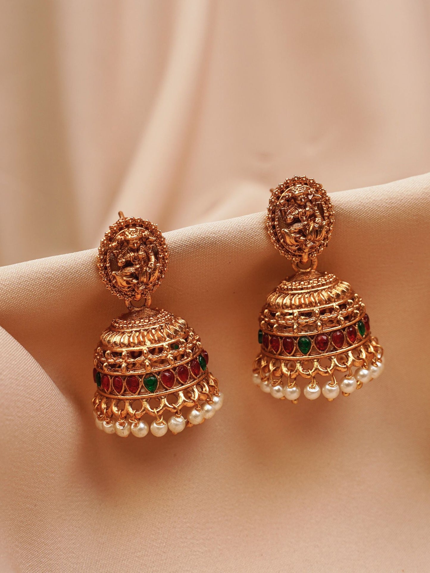 Deity Temple Antique Jhumkas