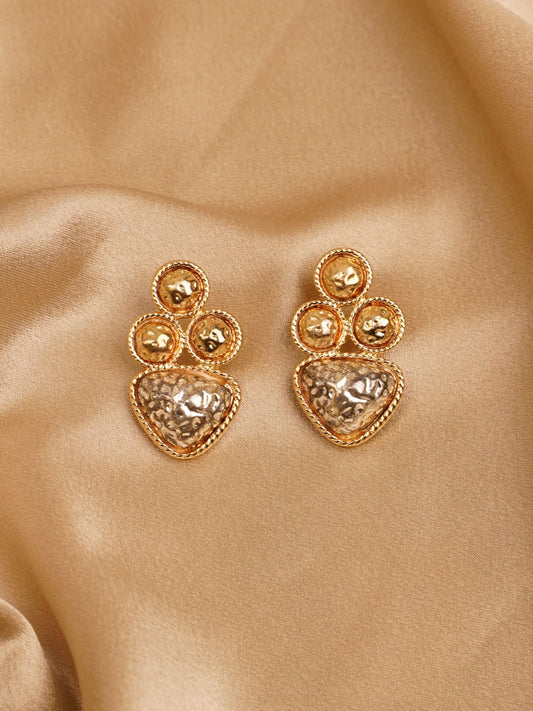 Regal Aura Textured Drop Earrings