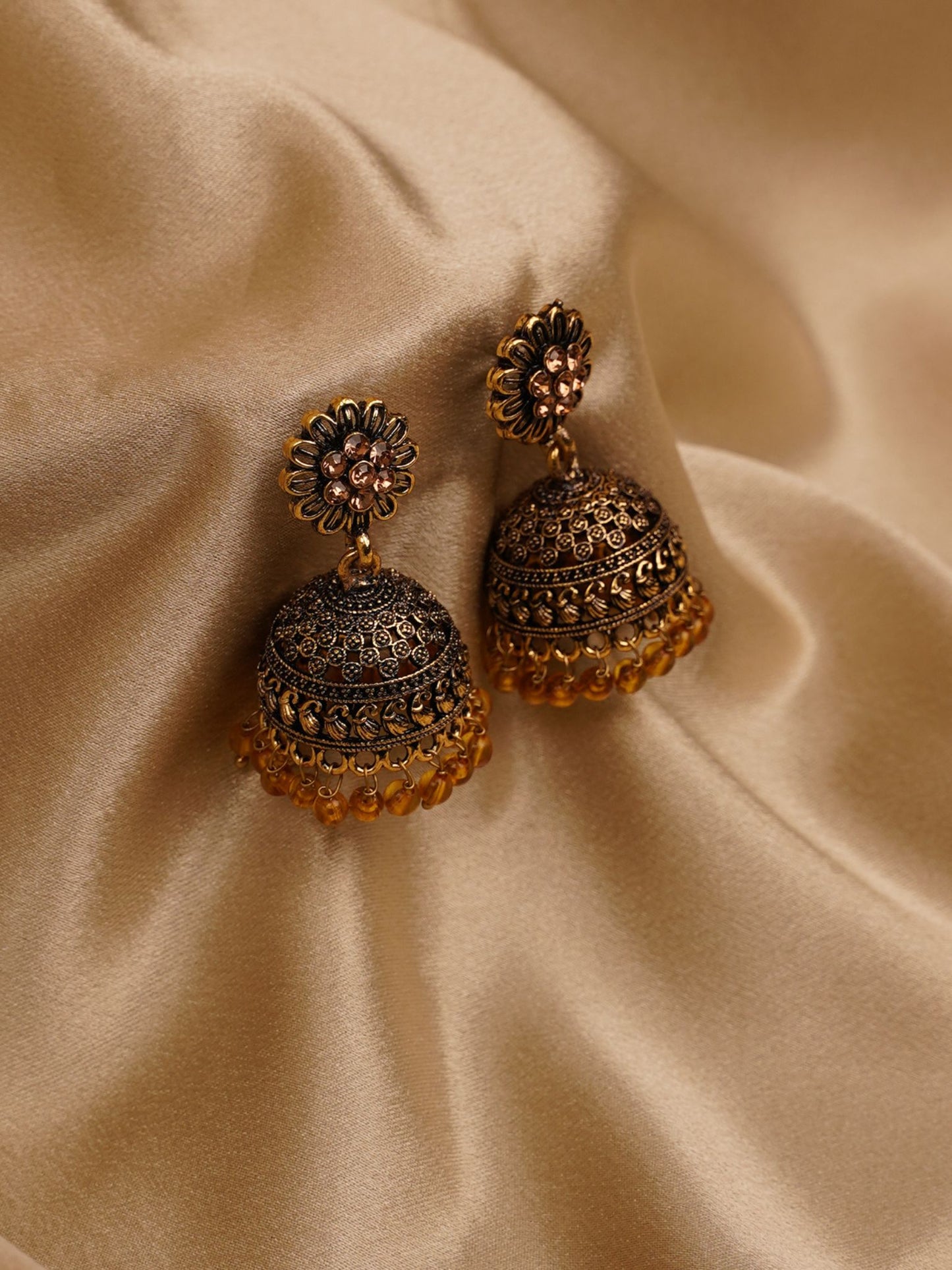 Amber Royale Jhumka Earrings