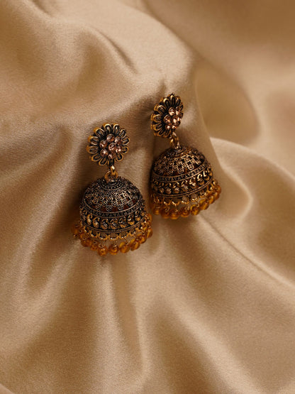 Amber Royale Jhumka Earrings