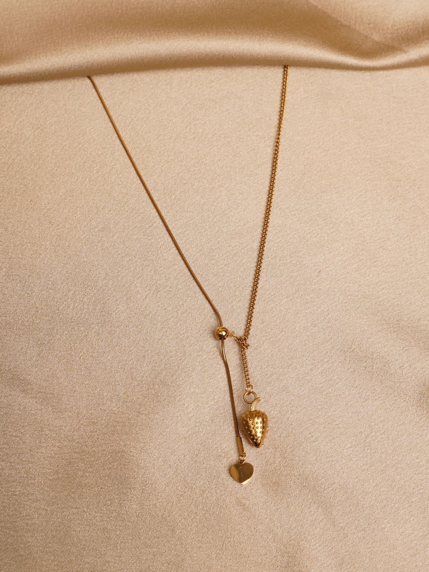 Golden Berry Drop Necklace