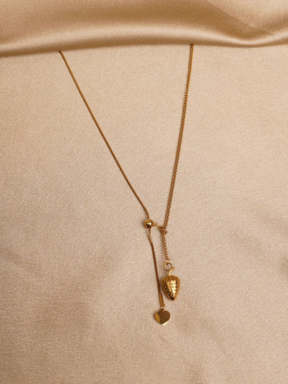 Golden Berry Drop Necklace