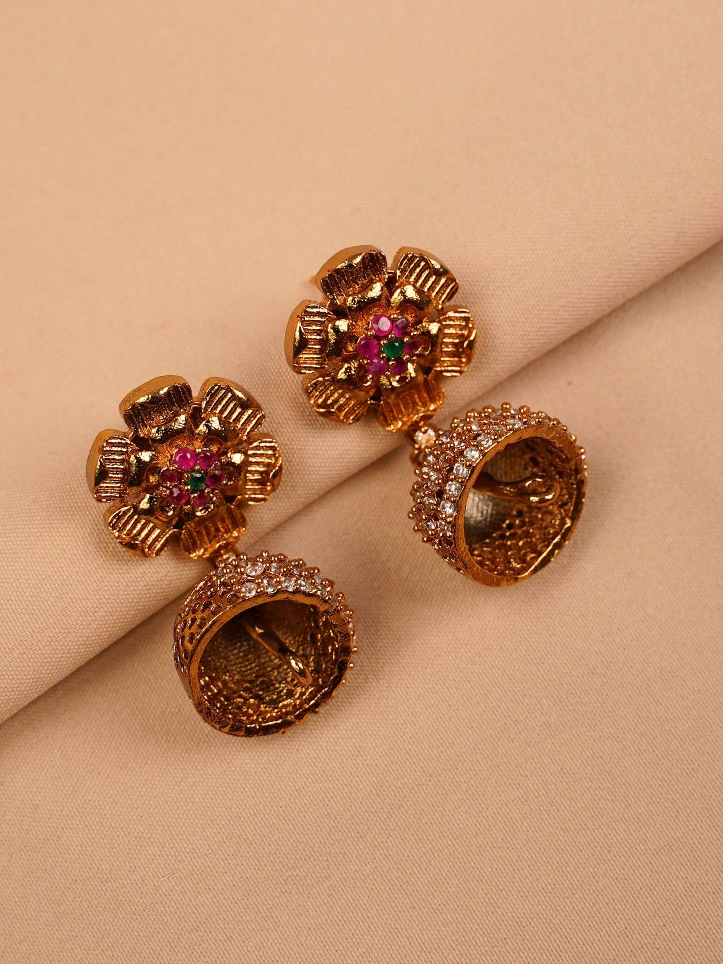 Ruby Floral Necklace Set