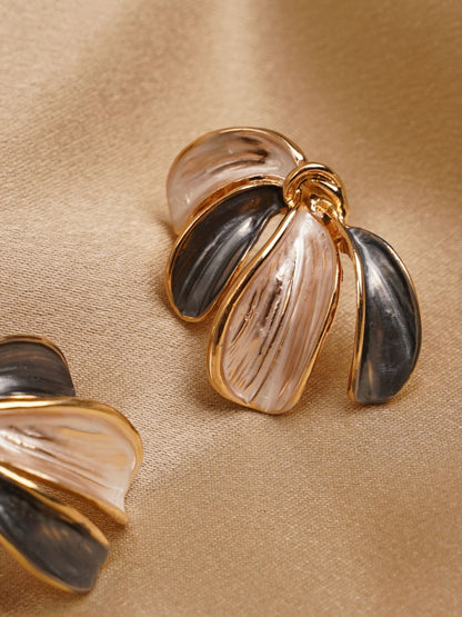 Midnight Petal Statement Earrings