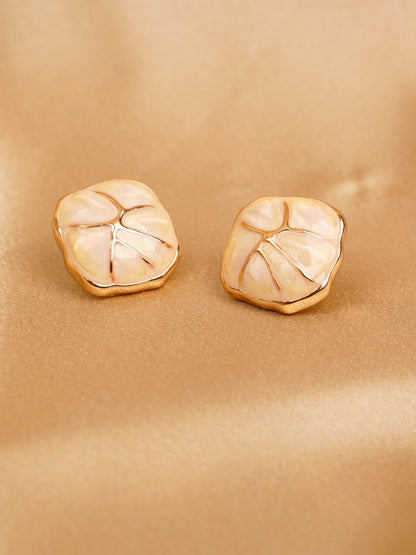 Ivory Bloom Stud Earrings