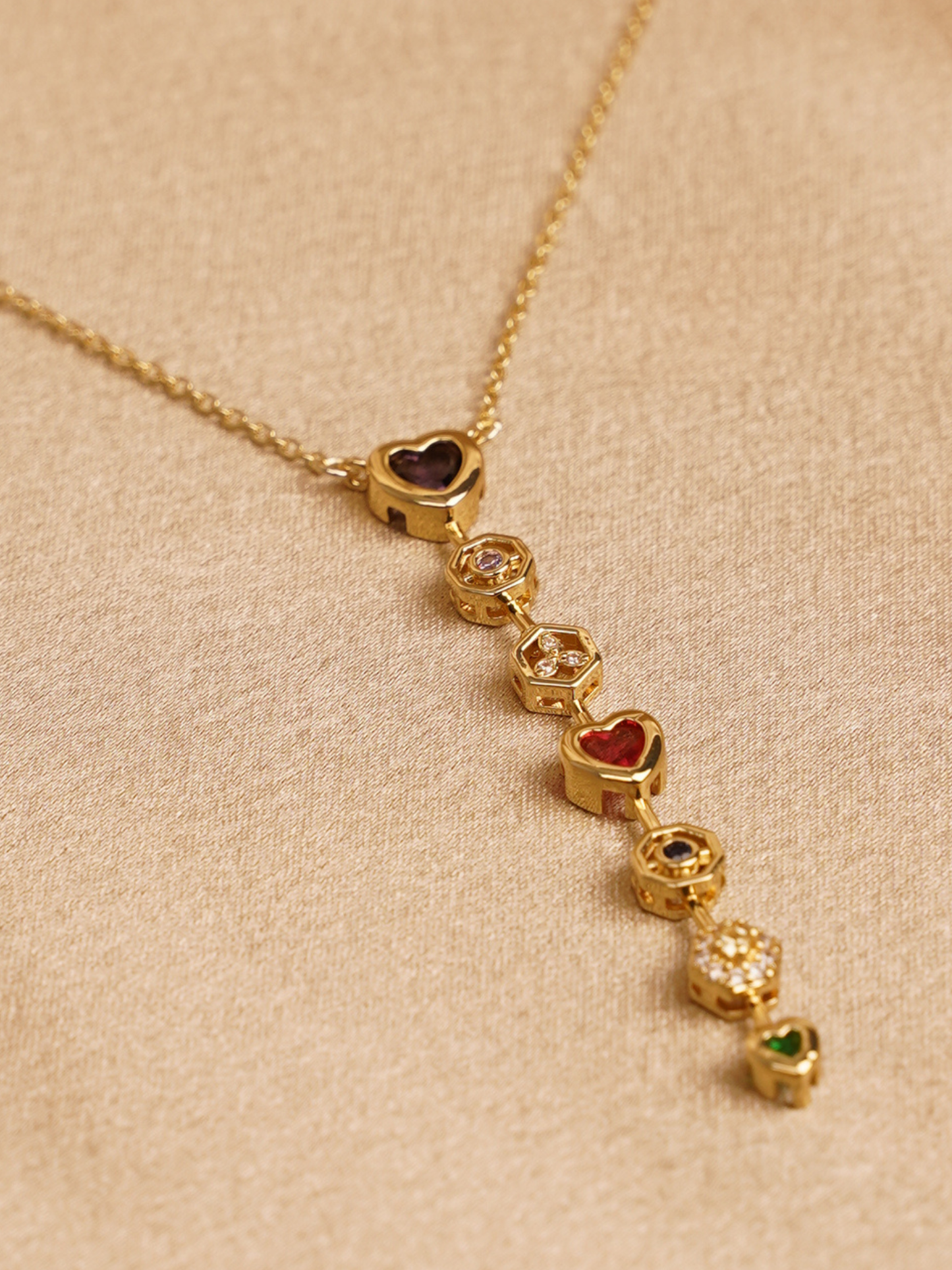 Prism Heart Drop Necklace