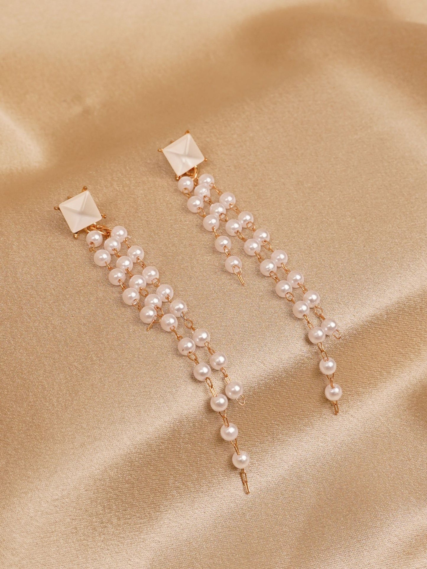 Ivory Pearl Cascade Earrings