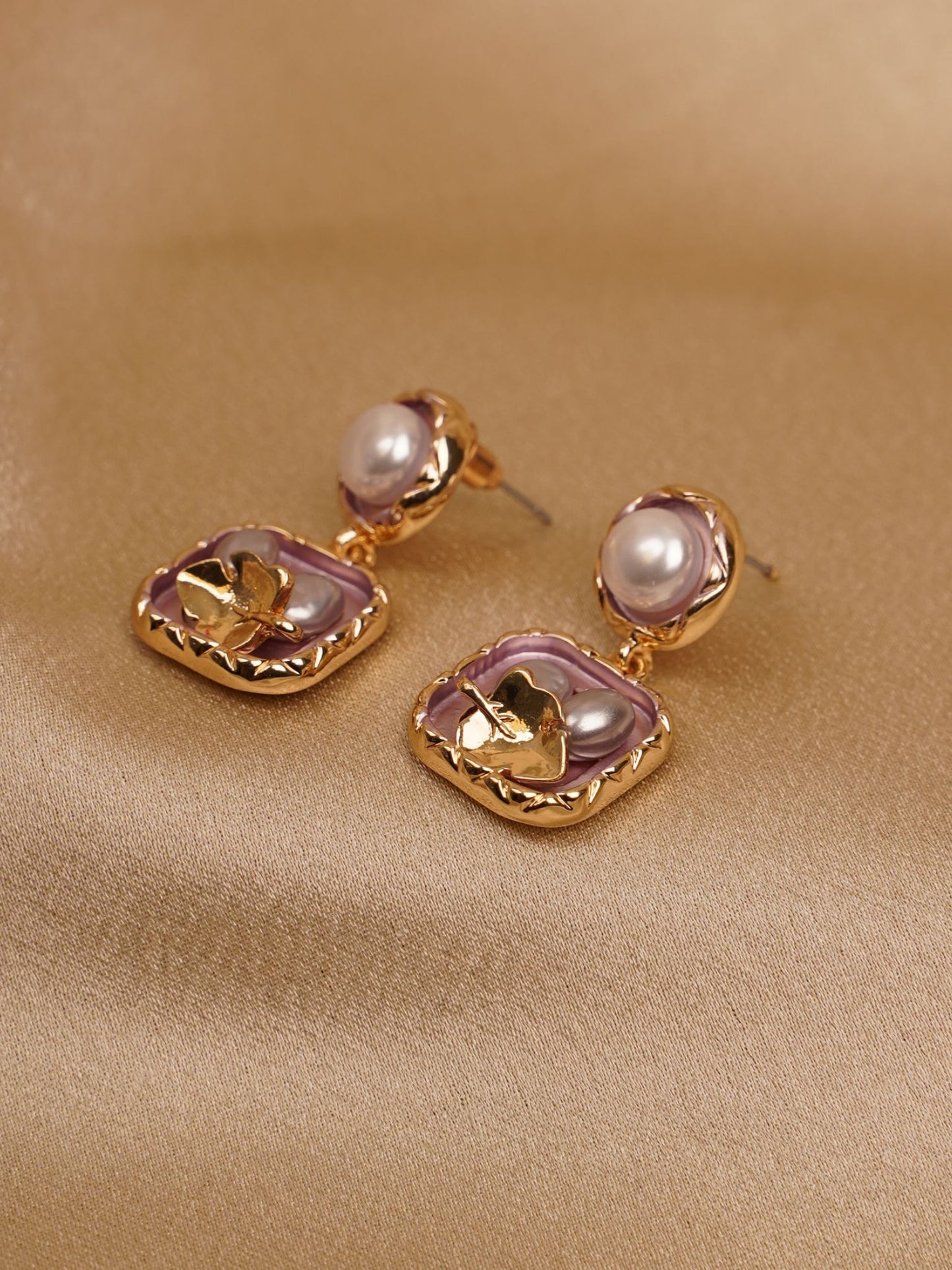 Blush Dove Pearl Drop Earrings