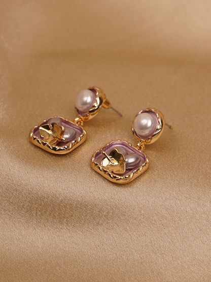 Blush Dove Pearl Drop Earrings