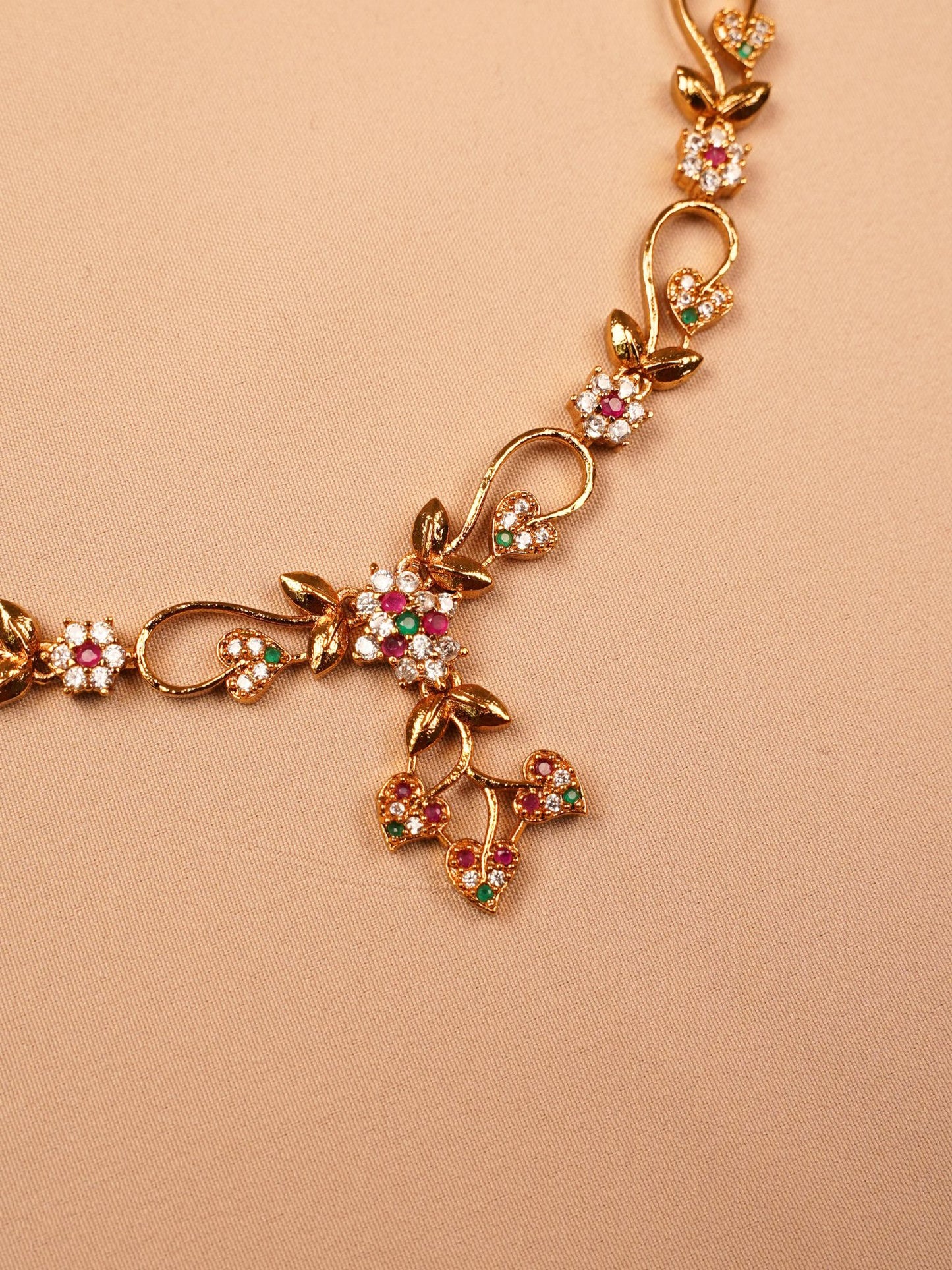 Floral Petite Crystal Necklace Set