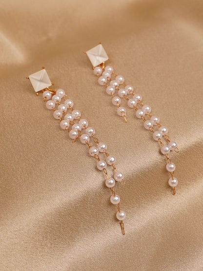 Ivory Pearl Cascade Earrings