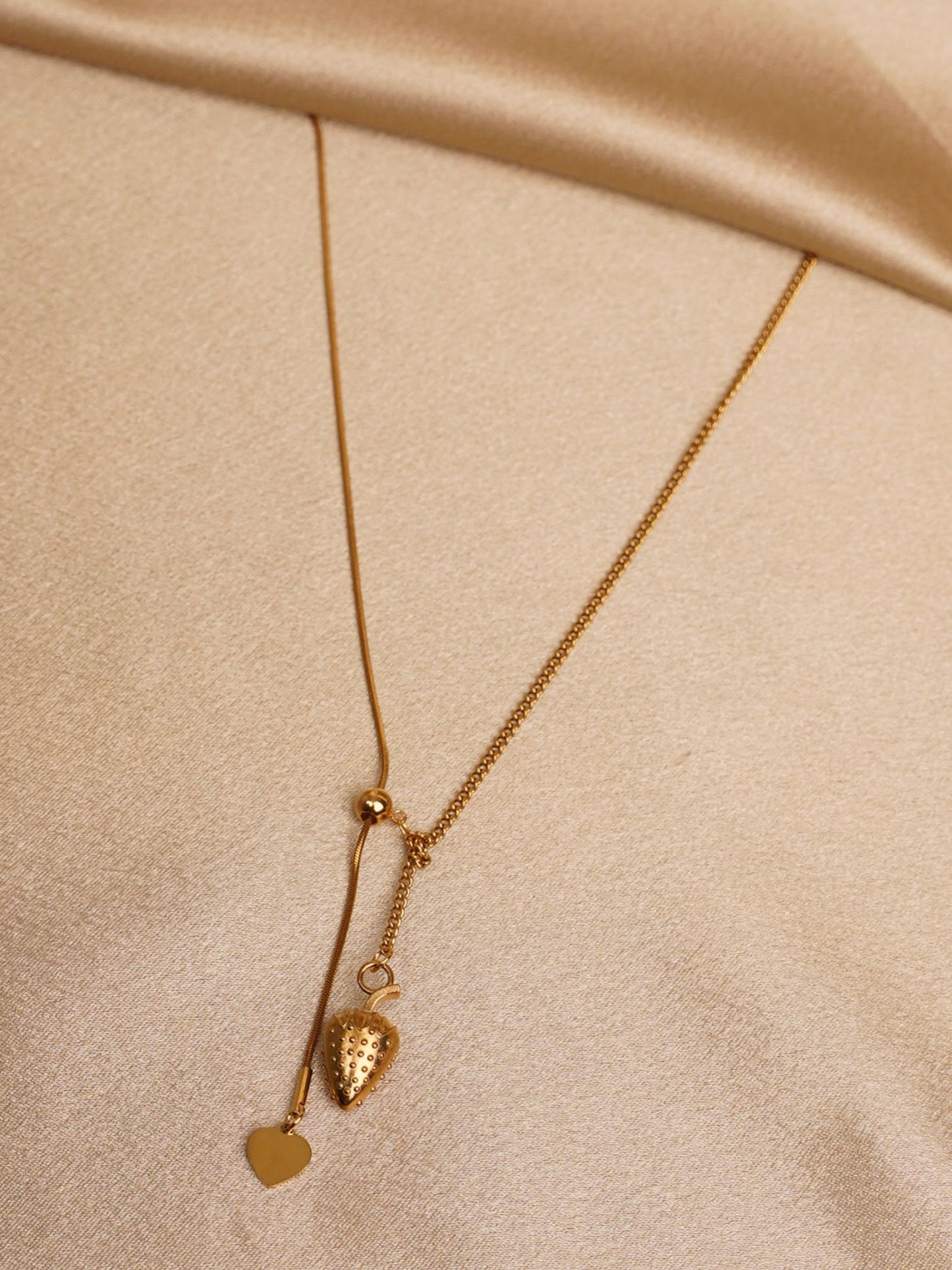 Golden Berry Drop Necklace