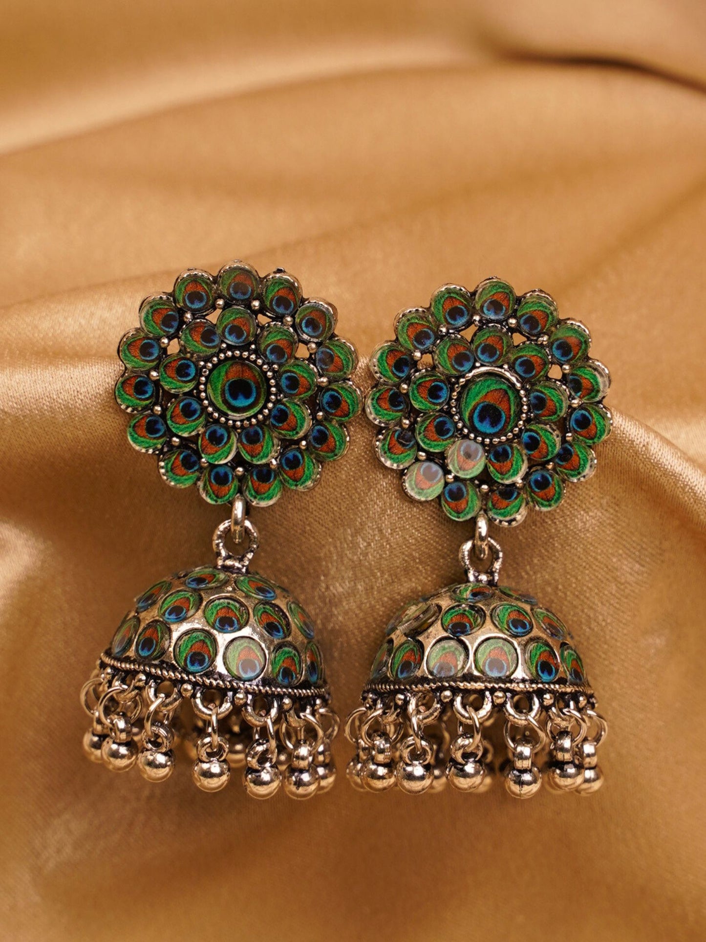 Mayura Peacock Jhumka Earrings
