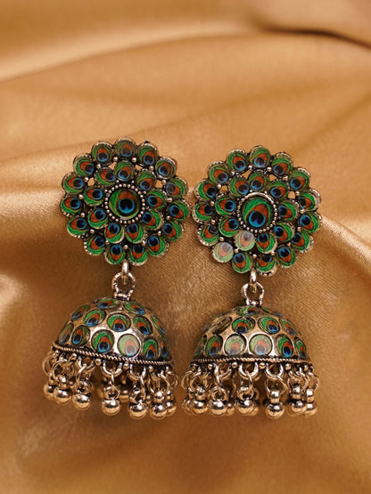 Mayura Peacock Jhumka Earrings