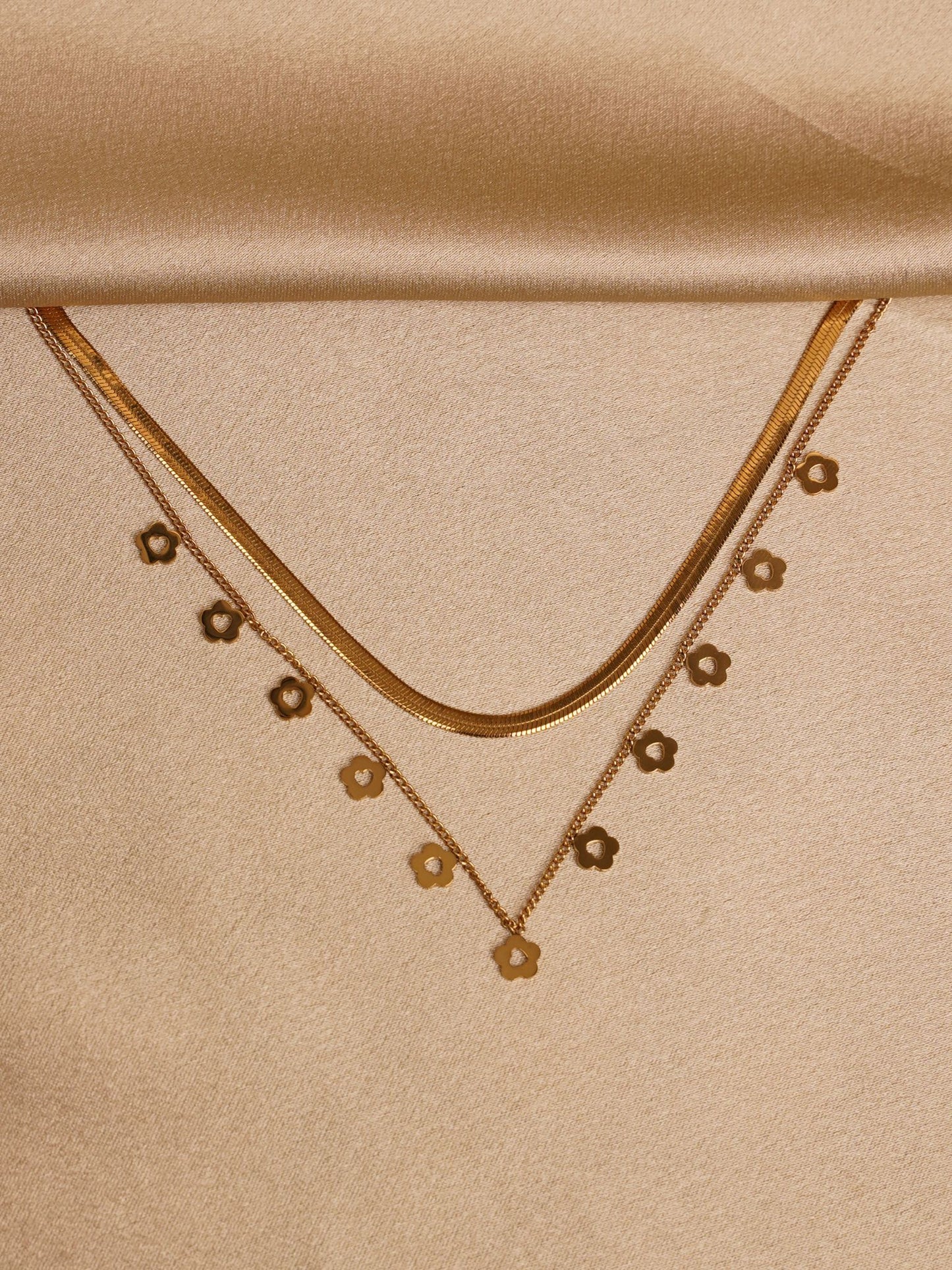 Golden Blossom Layered Necklace