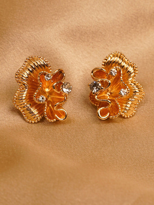 Amber Royale Floral Statement Earrings