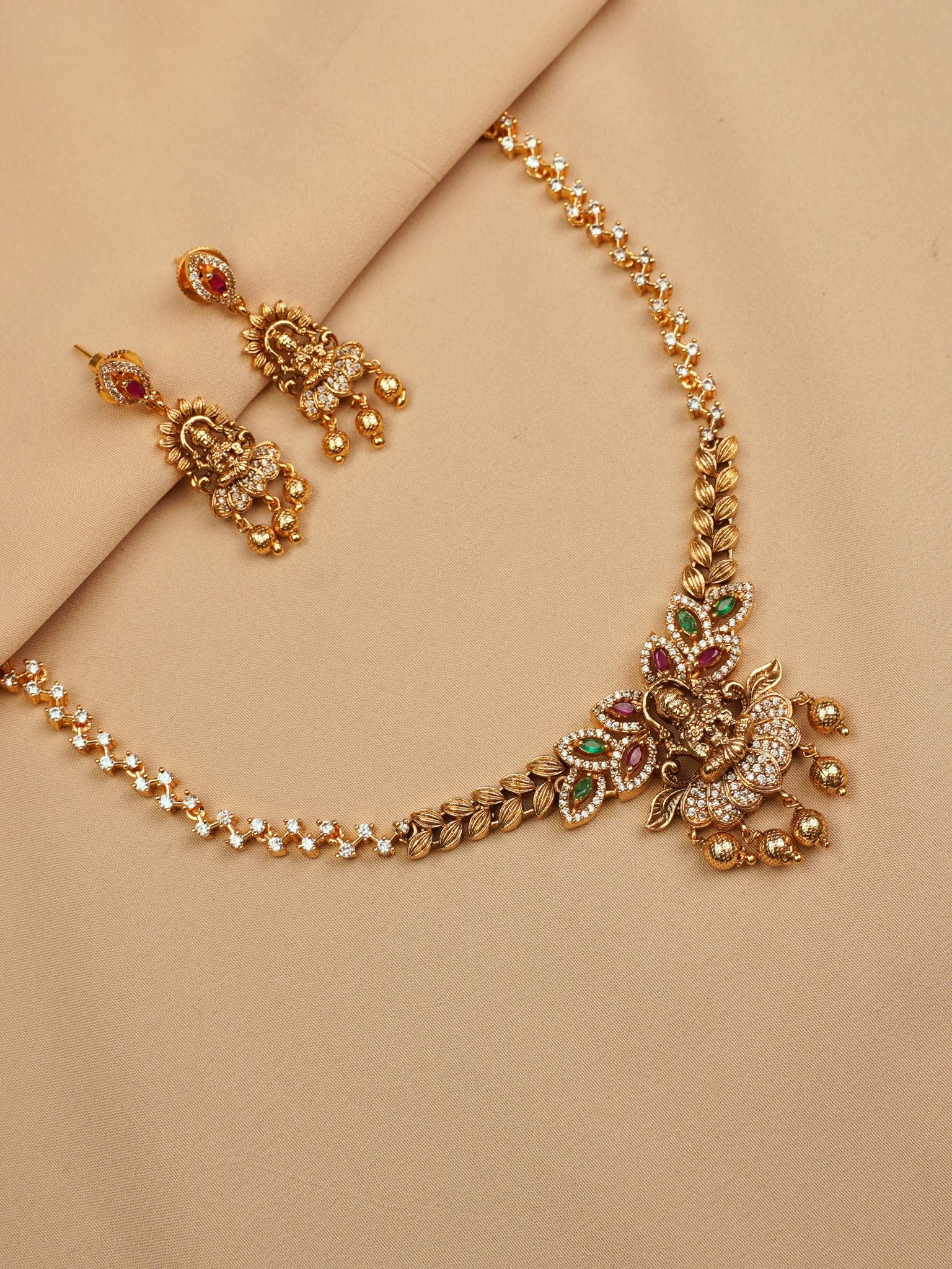 Devi Nakshatra Temple Necklace Set