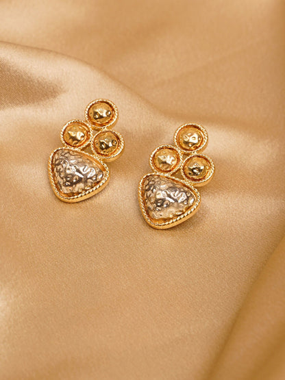 Regal Aura Textured Drop Earrings