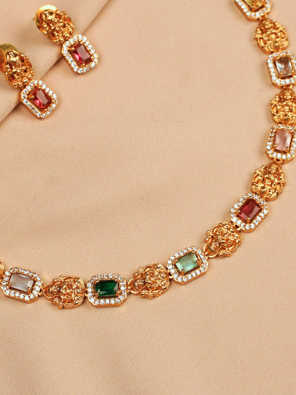 Multicolor Stone Necklace Set