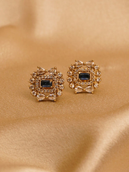 Midnight Regal Square Stud Earrings
