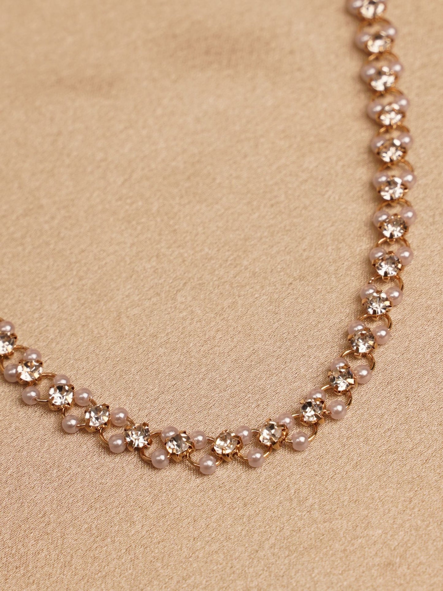 Blush Sparkle Pearl Necklace