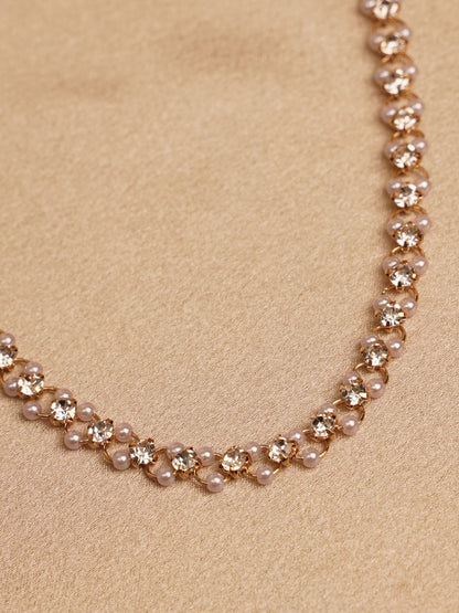 Blush Sparkle Pearl Necklace