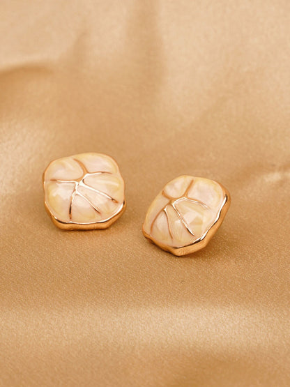 Ivory Bloom Stud Earrings