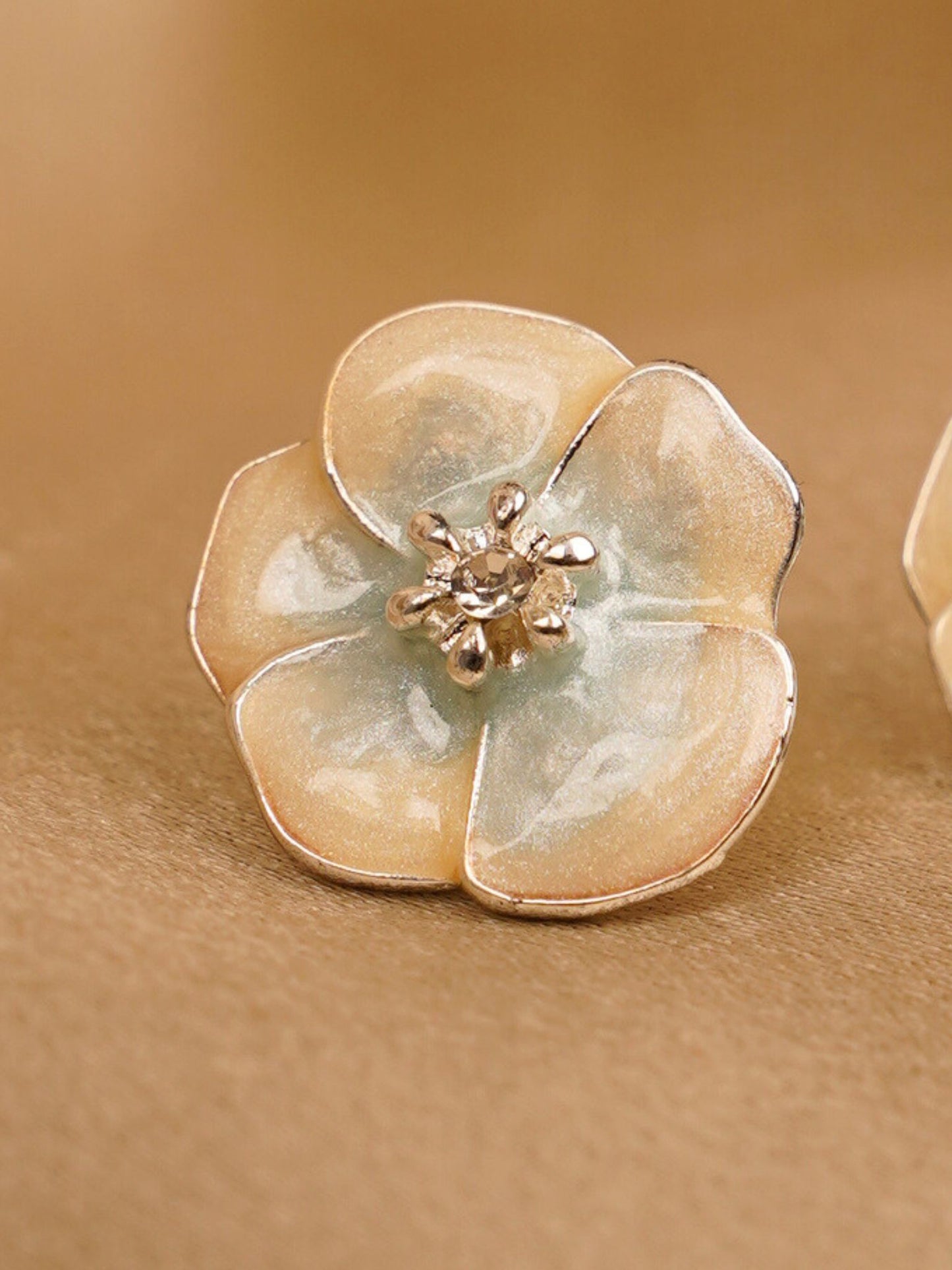 Mist Bloom Floral Stud Earrings