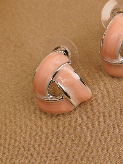 Blush Knot Stud Earrings