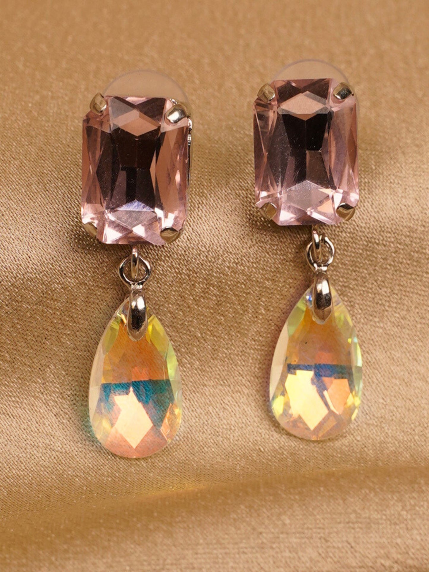 Blush Prism Drop Earrings